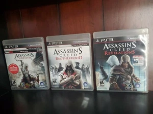Konvolut 3 PS3 Assassins Creed Spiele Revelations, Brotherhood und Assassins 3 - Bild 1 von 2