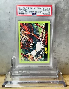 2012 Topps Mars Attacks Heritage Green Border #30 Trapped!! PSA 10 GEM MINT - Picture 1 of 2