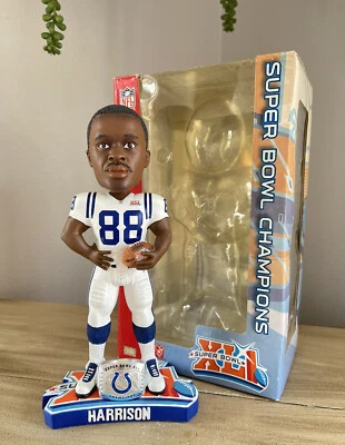 Cabezal Bobblehead Base Anillo MARVIN HARRISON Indianapolis Colts SUPER BOWL XLI ¡NUEVO EN CAJA! Foto 1 de 4