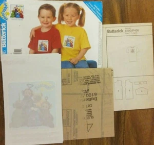 Butterick P406 T-Shirt mit Teletubbies Transfer Schnittmuster Größe 4-6 UNGESCHNITTEN - Bild 1 von 3