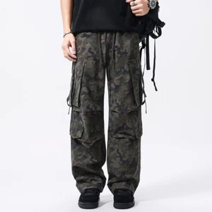 Retro Baumwolle Camouflage Workwear Hose Herren mehrere Taschen Sommer Freizeithose - Bild 1 von 22
