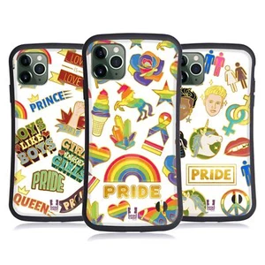 HEAD CASE DESIGNS PRIDE ENAMEL PRINTS HYBRID CASE FOR APPLE iPHONES PHONES - Picture 1 of 10