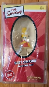 Bart Simpson Polystone Bust Figure Sideshow Collectibles Limited Edition New - Picture 1 of 4