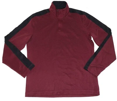 Camisa Pullover Alfani Para Hombre 1/4 Cremallera Cuello Simulado Texturizada Borgoña Talla S Nueva Sin Etiquetas Foto 1 de 3