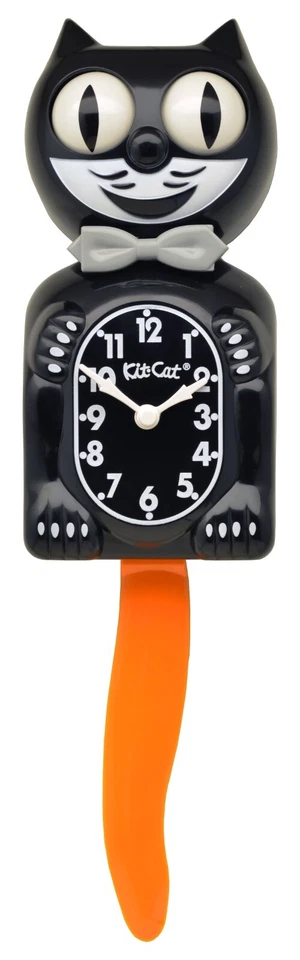 Kit-Cat Reloj Negro Gris Pajarita y Reloj Cola Naranja Foto 1 de 1