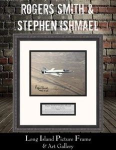 Rogers Smith and Stephen Ishmael NASA Test Pilots X-29 Photograph Custom Framed - Picture 1 of 7