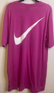 Nike rosa großes Logo Kurzarm Shirt Kleid Übergröße 2X Damen Athleisure Damen - Bild 1 von 3