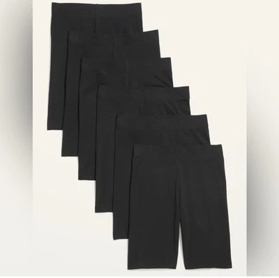 NUEVO CON ETIQUETAS PAQUETE DE 6 pantalones cortos de motociclista antiguos azul marino para mujer cintura alta entrepierna de 8 pulgadas medianos 8-10 Foto 1 de 4