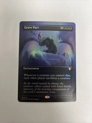 Grave Pact Borderless Foil Commander Masters MTG - Image 1 of 4