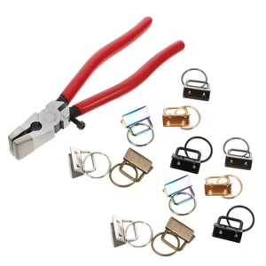 50 Piezas Llavero Abrazadera Llavero Suministros Hágalo Usted Mismo con Llavero Alicates para Llavero Muñequera - Imagen 1 de 12