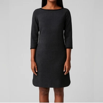 Max Studio Plaid Shift Dress Womens Size Small Black Gray Glen Check Work Office - Image 1 of 4