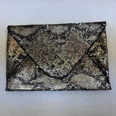 BCBG MAX AZRIA Gold Black Harlow Designer Purse Clutch Bag with Sequins NWT - Image 1 of 4