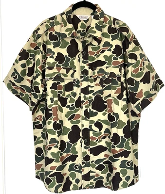 Camisa Paredes Para Hombres XL Pato Camuflada Abotonada Hecha en EE. UU. Algodón Caza Exterior De Colección Foto 1 de 4