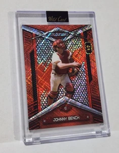 Wild Card Just The Hits Johnny Bench Cincinnati Reds Chrome Refractor 1/2 - Picture 1 of 2