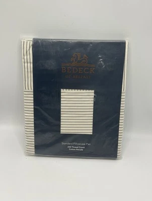 Bedeck of Belfast Delphine Pair of Standard Pillowcases, Chambray Blue - Image 1 of 4