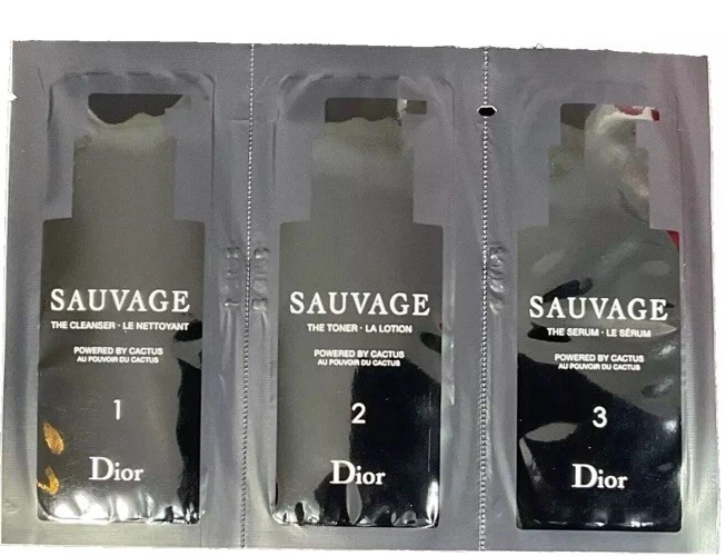 Dior Sauvage Skin Care by Cactus Cleanser/Toner/ Serum Sample Trio Set - Image 1 of 1