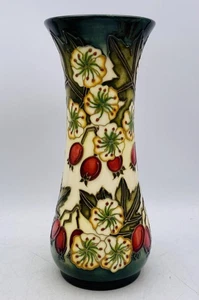 MOORCROFT Vase - WEISSDORN - Limited Edition für LIBERTY by Nicola Slaney 1998 - Bild 1 von 3
