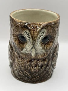 WACHTEL BRAUNEULE Keramik Bleistift, Stift, Pinseltopf Schreibtisch ordentlich, Vase RAUBVOGEL Geschenk - Bild 1 von 6