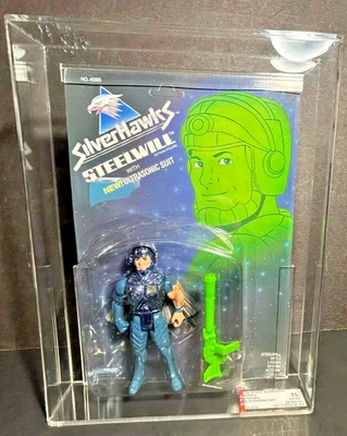 1987 Kenner SilverHawks STEELWILL Ультразвуковой Костюм Экшн-фигурка MOC AFA 75 - Изображение 1 из 4