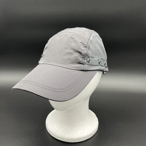 5 Panel Long Bill Lightweight Gray Hat Adjustable Strap Back Cap - Picture 1 of 5