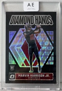 2024 Donruss Optic ⚫️🔥Black Pandora Marvin Harrison Jr. RC Diamond Hands #02/25 - Picture 1 of 3