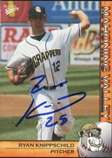 04 Mahoning Valley Scrappers RYAN KNIPPSCHILD Signed Card autograph AUTO INDIANS
