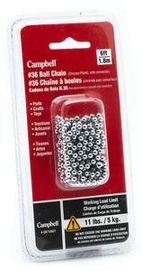 Campbell C0713627 6' #36 Nickel Plated Galvanized Ball Chain ,No C0713627 - Picture 1 of 1