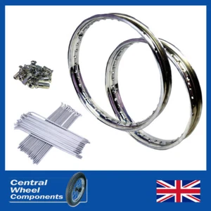 Suzuki Stainless Wheel Rim & Spokes Kit Front and Rear 19" & 18" (Set) Included - Picture 1 of 6