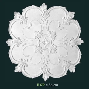 Rosone in gesso bianco per decorazione soffitto diametro 56 cm - R179 - Rosoni - Foto 1 di 1