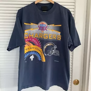 Vintage San Diego chargers Super Bowl xxix afc champion tshirt xl - Picture 1 of 5
