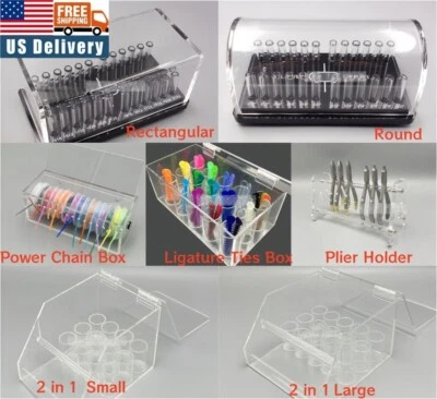 Caja de almacenamiento organizadora de alambre arco de amarre ligadura cadena eléctrica ortodoncia dental Foto 1 de 4