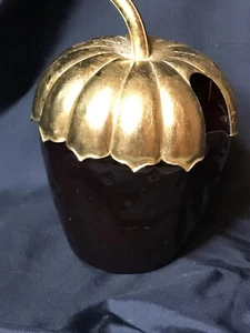 Avon strawberry jar ruby red glass gold tone lid - Picture 1 of 7