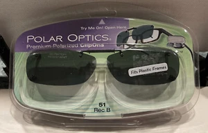 Polar Optics Premium polorisierte Clip Ons 51 Rec B ~ mit Hartschale neu - Bild 1 von 2