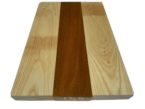 White Ash + Mahogany Electric Guitar Body Blank 3 Piece Glued body 21" x 14" x2" - Picture 1 of 7