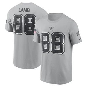 Maglietta Dallas Cowboys Nike 2024 Salute to Service #88 CeeDee Lamb Player - Grigio - Foto 1 di 3