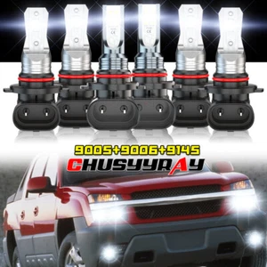 For Chevy Avalanche 2002-2005 6x 6000K LED Headlight Hi/Lo Beam Fog Light Bulbs - Picture 1 of 15