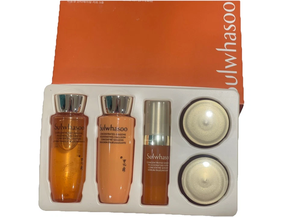 2024 Sulwhasoo Concentrated Ginseng Anti Aging Kit (5 Items) Anti Wrinkle