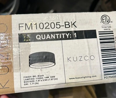 Kuzco Logo Lucci 5-in Flush Mount SKU:FM10205-BK - Image 1 of 4