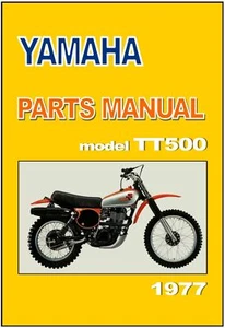 YAMAHA Parts Manual TT500 D 1977 Replacement Spares Catalog List TT500D - Picture 1 of 2