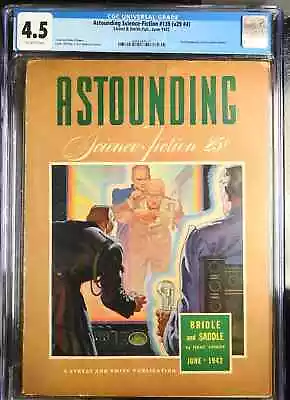 ASTOUNDING SCIENCE-FICTION #139 JUNE 1942 ISAAC ASIMOV FOUNDATION CGC 4.5  Pulp - Image 1 of 2