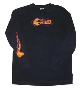 AAA Black Pre-Shrunk Cotton Long Sleeve METALLICA T-Shirt LARGE - Picture 1 of 7