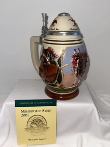 Budweiser Membership Stein 2001 Living The Legacy CB17 #24025 New - Picture 1 of 15