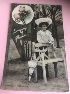 Language Of Flowers. 1906 Posted Greetings Postcard - Picture 1 of 4