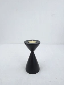 Kerzenständer aus Holz Teelichthalter Kerzen Teelicht Handarbeit NEU schwarz - Bild 1 von 4