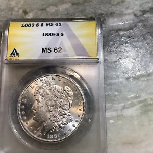 1889-S Silver Morgan Dollar MS 62 - Picture 1 of 2