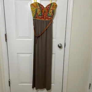 Maxi Vestido Nine West Sin Tirantes Para Mujer 14 Festival Bohemio Vaquera Occidental - Imagen 1 de 10