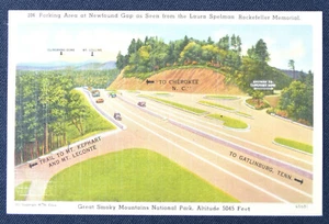 Straßen durch große Rauchberge neu gefundene Lücke Postkarte PC 1947 Tichnor TN NC - Bild 1 von 1