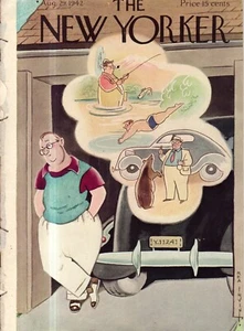 1942 New Yorker August 29 - Places to go...and no gas - Rea Irvin - Picture 1 of 1