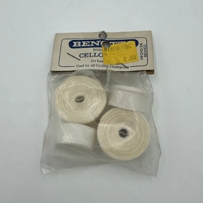 NOS BENOTTO WHITE SMOOTH CELLO HANDLEBAR TAPE VINTAGE ROAD BIKE BICYCLE 70s 80s - Image 1 of 2