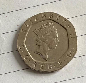 1993 Great Britain UK 20 Pence Coin Used LJ - Picture 1 of 2